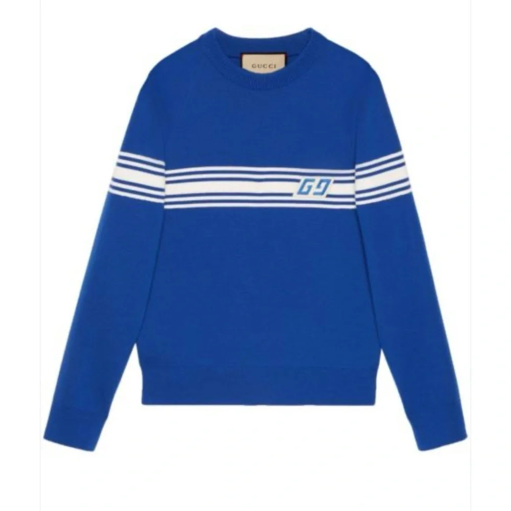 Gucci knit wool sweater with GG logo size large made in Italy